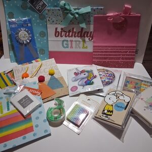Hallmark Multicolor Birthday Card & Party Kit with Pink Accents